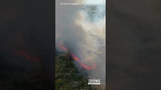 Dc 10 air taker drops fire retardant California [upl. by Sivie]