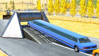 Cars vs Giant Hamster Wheel and Spinning Roller  Limousine Super Cars Driving Horribly Destroyed [upl. by Annaynek389]