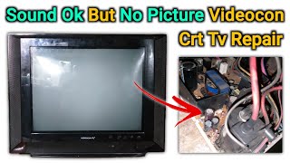 Videocon tv Repair Sound Ok but No picture • How to Repair Videocon tv pictures problem at home [upl. by Nylinnej]