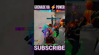 GRENADE KA ⚡POWER IN FREE FIRE freefire ytshorts trendingshorts foryou shorts [upl. by Naltiak196]