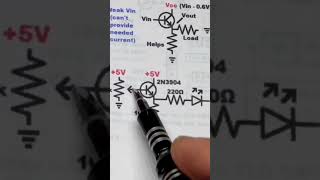 4th NPN BJT Emitter Follower LED Load Trimpot 5V diy howto electronics [upl. by Nerrual]