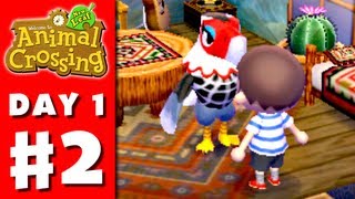 Animal Crossing New Leaf  Part 2  Meeting the Townsfolk Nintendo 3DS Gameplay Walkthrough Day 1 [upl. by Osanna]