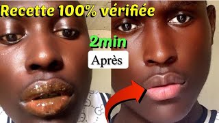 comment avoir les lèvres Roses en 2min  100 vérifiée [upl. by Naruq]