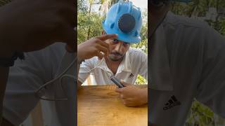 Safety helmet add in fan 🤩 new idea 💡 shorts 24ontrending ytshorts trending malayalam [upl. by Sutsuj]