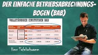 Einfacher Betriebsabrechnungsbogen BAB ausfüllen  berechnen  super einfach erklärt mit Beispiel [upl. by Naie]