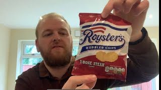 Royster’s TBone Steak Flavour Bubbled Chips  Review [upl. by Oirifrop]