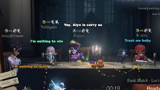 the miracle of both youtubers  Survivor Rank identity V featArtizz and Alyx asia [upl. by Nitaf173]