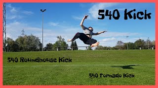 How to do the 540 Kick540 Roundhouse Kick540 Tornado Kickby Infinite Tutorials [upl. by Rubio508]