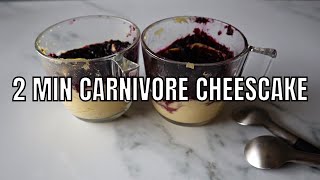 2 MIN CARNIVORE MICROWAVE CHEESECAKE ONLY 3 INGREDIENTS [upl. by Aitnwahs39]