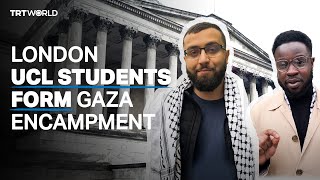 Students from University College London set up Gaza encampment [upl. by Carman]