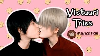 Yuri and Victor Try Worldwide Snacks  Munchpak [upl. by Seko]