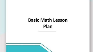 BEd Math lesson plan [upl. by Tips205]