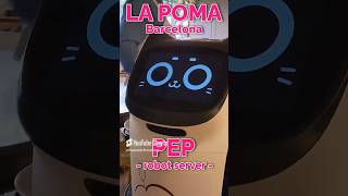 PEP the Robot Server at the La Poma in Barcelona travel Barcelona robot shorts [upl. by Emarej]