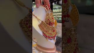 Most beautiful goldnecklace set design arabicgold goldindubai gold jewellery necklacedubaigold [upl. by Zoie539]