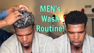 Simple Wash Routine for Natural Men No ExtrasShortMedium Length Hair [upl. by Rafaj675]