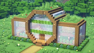 ⚒️ Minecraft  How To Build a Large Greenhouse House [upl. by Jara]