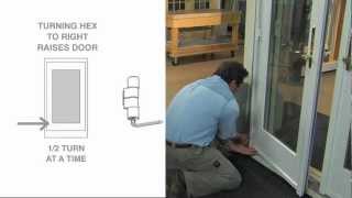 Adjusting a Frenchwood Outswing Patio Door  Andersen Windows [upl. by Ssitnerp851]