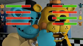 SFM FNaF Hoaxes vs Gumball Animatronics WITH Healhbars [upl. by Runkel]