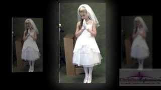 First Communion Dresses and VeilsStyle D1214 [upl. by Auos]