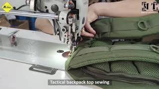 Tactical backpack top sewing [upl. by Lecrad]