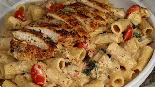 Creamy Tuscan Chicken Pasta Recipe Easy Pasta Recipe [upl. by Edualcnaej34]