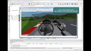 AMESim Vehicle System Dynamics  Driving an OpenStreetMap circuit with advanced driver model [upl. by Knowle]