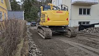 MFØ 🚧👷‍♂️09042024 del12 👷‍♂️🚧 Utskifte av masser i gårdsplass ved Susebakke i Mysen💪 [upl. by Anircam]