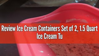 Review Ice Cream Containers Set of 2 15 Quart Ice Cream Tub Reusable Homemade Ice Cream Tubs with [upl. by Ylsel348]