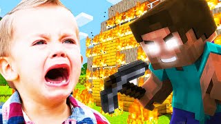 MINECRAFT TROLL Herobrine Le Distruge CASA [upl. by Arabela]