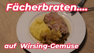 Fächerbraten auf Wirsing zarter Schweinenacken auf deftigem Wirsing  Herbstlich und Megalecker🔥 [upl. by Hi]