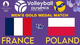 OLYMPIC MENS VOLLEYBALL LIVE │ FRANCE vs POLAND Livescore [upl. by Hebert]