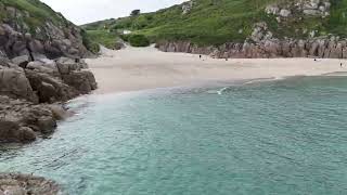 Seagull flight on Porthcurno Beach [upl. by Ellary]