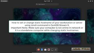 How to set or change static hostname using nmcli command in CentOS Stream 9 [upl. by Sarita]