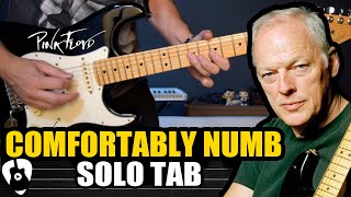 Como tocar el hermoso solo de COMFORTABLY NUMB en guitarra eléctrica Pink Floyd Tablaturas [upl. by Wiles834]