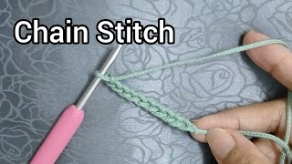 Chain Stitch  Crochet Basic crochet crochettutorial [upl. by Adnuhsed]