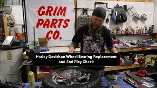 Harley Davidson Timken Wheel Bearing Install and end play check model years 197099 Grim Parts Co [upl. by Eelimaj]