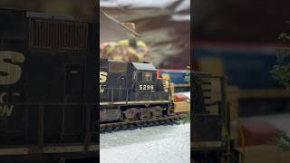 HO Scale Norfolk Southern GP382 Weathered hoscale norfolksouthern gp38 modeltrains train fyp [upl. by Ueik]