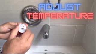 How to adjust temperature for Moen shower diversion valve [upl. by Wemolohtrab]