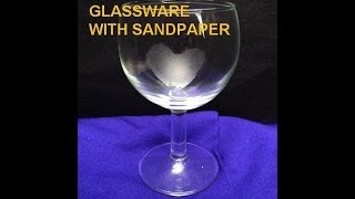 DIY Easy method how to Etch or Engrave Glassware with sandpaper monogram glassware for weddings [upl. by Janna]