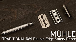 TRADITIONAL R89 Double Edge Safety Razor ミューレ TRADITIONAL クラシックレイザー・クローズドコム メタル R89 [upl. by Dudden]