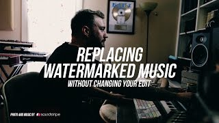 Royalty Free Music Replacing Watermarked Music in Premiere Pro [upl. by Josefina]