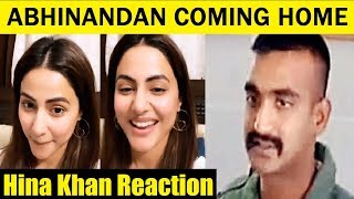 Hina Khan Reaction on Abhinandan Coming Home  Hina Dancing in Happiness  FCN [upl. by Jaf598]