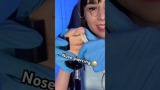 ASMR Girl Gives You First Nose Piercing 😖 asmr shorts comedy [upl. by Crissy134]