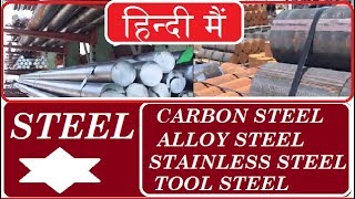 STEELS  TYPE OF STEELS  CARBON STEEL  ALLOY STEEL  STAINLESS STEEL [upl. by Bihas674]