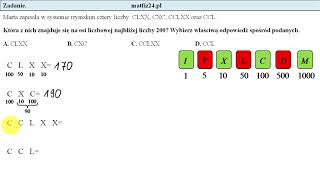 Egzamin ósmoklasisty Zadanie 2 Cyfry i liczby rzymskie  MatFiz24pl [upl. by Hatfield13]