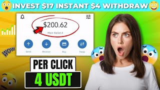 DO NOT MISS❌ PER CLICK 4 USDT amp INSTANT WITHDRAW 🎁PROOF  HIGEST PAYING USDT MINING WEBSITE 🚀 [upl. by Iruyas]