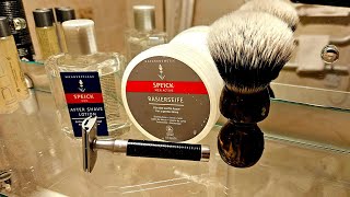 Muhle Rocca DE Safety Razor Speick Shaving Soap and Splash Yaqi Caramel Brush [upl. by Yerkovich]