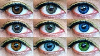 Air Optix Colors Contact Lens Review on Dark Brown Eyes All Colors [upl. by Wilhide534]