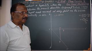 Procedure to Construct a Hyperbola  M120  Engineering Graphics in Tamil [upl. by Kaitlin]