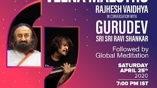 Rajhesh Vaidhya in conversation with Gurudev Sri Sri Ravi Shankar  Live Meditation World Meditates [upl. by Fulbert237]